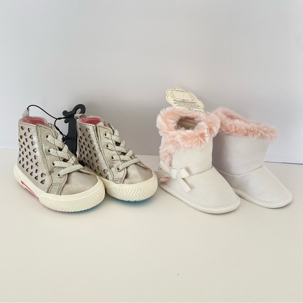 Wonder Nation First Steps by Stepping Stones Baby Girl Shoes Size 2 3 6 Months